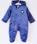 Niebieski ocieplany pluszowy kombinezon C&A 68