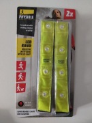 2 odblaskowe opaski zabezpieczające z oświetleniem LED. 