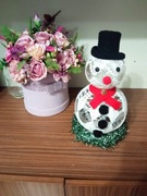 Bałwan robiony na szydełku. 