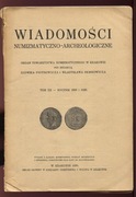 Wiadomości Numizmatyczno-Archeologiczne Tom XII - rocznik 1928 i 1929
