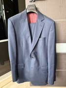 Garnitur granatowy Bytom wełniany 188/100/88