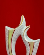 Porcelanowy wazon podwójny TT, Z.Buksowicz, Steatyt, PRL, vintage PRL, 60te