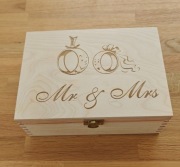 Skrzynka ślubna, prezent, serca