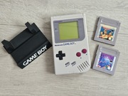Konsola Game Boy Classic DMG-01 + podstawka + gry Tetris Double Dragon 3
