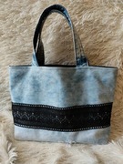 Wyprzedaż!! Jeansowa torebka handmade z recyklingu