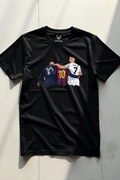 Męska Czarna Koszulka M Ronaldo Neymar Messi