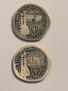 Szlak Piastowski. Zestaw 2 monet . Fi 32 mm. Gyges