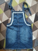 Spódnica jeansowa ogrodniczka Rainbow 