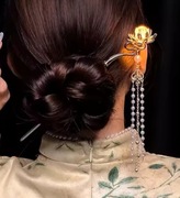 Szpilka zapięcie do włosów koka ozdoba lampion świecący kwiat chiński