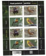04-Fil09- Polska-Ptaki polskich parków,8szt,ark.