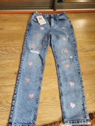 Spodnie XS w serduszka