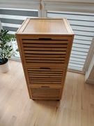 Szafka bambusowa na kółkach z szufladami. Desserte Trolley