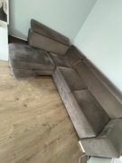 Vox sofa narożna z funkcją spania, szara, 265cm x 185cm