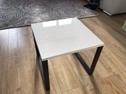 Stolik kawowy Loft biały połysk 50x50x40 