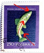 Usterka. Znaczek Fi 909 MK. Kasowany.