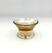 Świecznik szkło miodowe bursztynowe żółte na magnes vintage lata 60 home