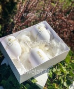 ZESTAW 3 białe kieliszki kieliszek Moet Chandon