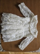 Sukienka sukieneczka z kołnierzem biała haft wyjściowa rozm. 86 