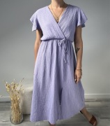 Sukienka muślinowa lila, muślin, bawełna 100%,midi
