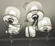 Lampa sufitowa + dwa kinkiety kryształ glamour 