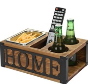 Organizer drewniany na piloty, napoje i przekąski - HOME box