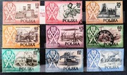 Znaczki Polska Fi 747-756 10-lecie PRL 1954r.