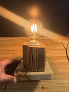Unikalna Lampka drewniana - ręcznie robiona