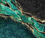 Nowa Fototapeta winylowa, zielony Marmur + Gratis 