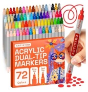 ARTISTRO 72 AKRYLOWE PISAKI DO MALOWANIA SKAŁ,DREWNA,TKANIN , SZKŁA.