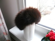 TOCZEK CZAPKA RETRO z lisa naturalnego obwód 57 cm