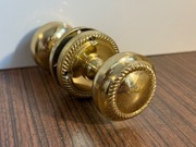 Mosiężna klamka do drzwi gałki zestaw z mosiądzu gałka