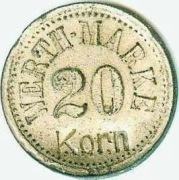 ŚLĄSK - WERTH-MARKE 20 FEN ZnNi 22,3 mm z puncą Korn 