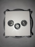 Gniazdo RTV-SAT Hager Polo Fiorena białe -nowe