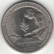 USA quarter dollar 25 centów 2020 Marsh-Billings-Rockefeller D nr 2