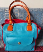 Loewe torebka skórzana na ramię niebieska skóra naturalna limited edition