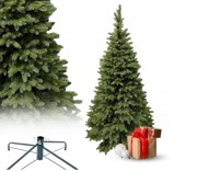 CHOINKA SZTUCZNA 100% PE ŚWIERK LAPOŃSKI 220cm GĘSTA DUŻA PREMIUM STOJAK