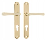 Kuchinox klamka CLASSIC złoto 72mm na wkładkę długi szyld YALE NOWA