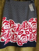 Spódnica w kwiaty i groszki 42 wiskoza