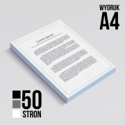 Wydruk druk drukowanie A4 standard 50 stron PDF