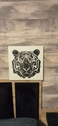 Dekoracja ścienna 3D – Tygrys geometryczny, 