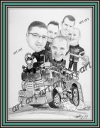 Karykatura ze zdjęcia dla strażaka