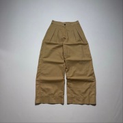 Spodnie plisowane Massimo Dutti lniane szerokie Old Money