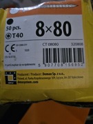 Wkręty ciesielskie podkładkowe 8x80 