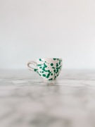 Włoska filiżanka espresso w zielony wzór