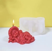 NIEMOWLĘ DZIEWCZYNKA z Lalką forma silikon 4.5*7.5 do Odlewów Świec Mydła 