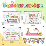 3x Piórniki kosmetyczki z wysokiej jakosci płótna pożegnanie nauczyciela 