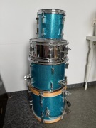Perkusja Sonor Martini Turquoise Galaxy Sparkle + Zildjian LV38 (NOWY 6200)