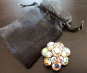 Broszka Jablonex rozeta Aurora Borealis