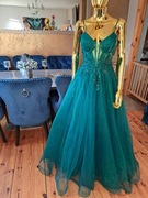 Zjawiskowa suknia Paradise Glamour EmeraldR38 Na studniówkę Polski producen