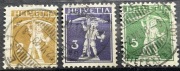 Szwajcaria, HELVETIA, Mi.111-113 TI, 2/3/5 centymów